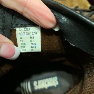 Brown Skechers Lace up ankle boots size 9.5